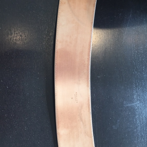 NWOT: Celine white leather silver buckle belt - Picture 5 of 5